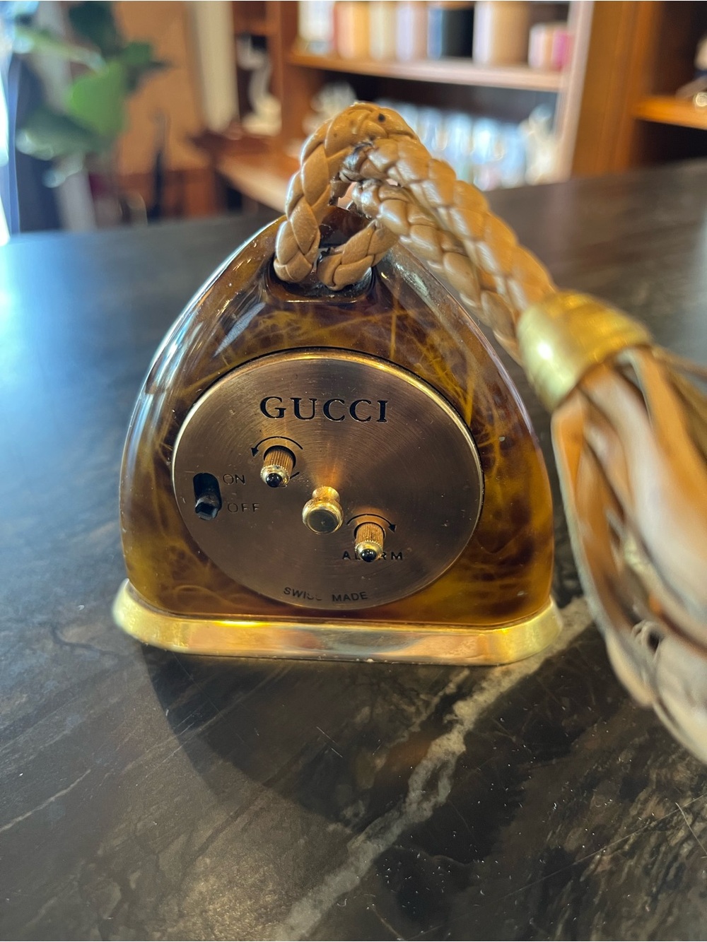 VINTAGE Gucci Stirrup Travel Desk Alarm Clock - Picture 3 of 6